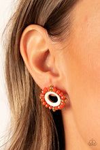 Load image into Gallery viewer, Nautical Notion - Orange and Silver Earrings- Paparazzi Accessories