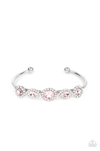 Simmer on GLOW - Pink and Silver Bracelet- Paparazzi Accessories