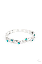 Load image into Gallery viewer, Slammin Sparkle - Blue and Silver Bracelet- Paparazzi Accessories