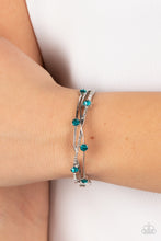 Load image into Gallery viewer, Slammin Sparkle - Blue and Silver Bracelet- Paparazzi Accessories