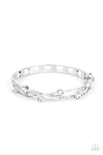 Load image into Gallery viewer, Slammin Sparkle - White and Silver Bracelet- Paparazzi Accessories