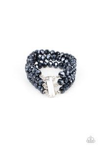 Supernova Sultry - Blue and Silver Bracelet- Paparazzi Accessories
