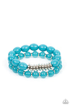 Load image into Gallery viewer, La Vida Vacation - Blue and Silver Bracelet- Paparazzi Accessories