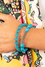 Load image into Gallery viewer, La Vida Vacation - Blue and Silver Bracelet- Paparazzi Accessories