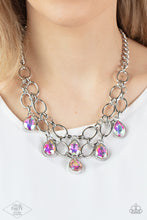 Load image into Gallery viewer, Show-Stopping Shimmer - Multicolored Silver Necklace- Paparazzi Accessories