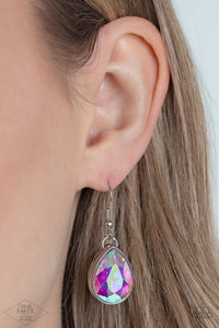 Show-Stopping Shimmer - Multicolored Silver Necklace- Paparazzi Accessories