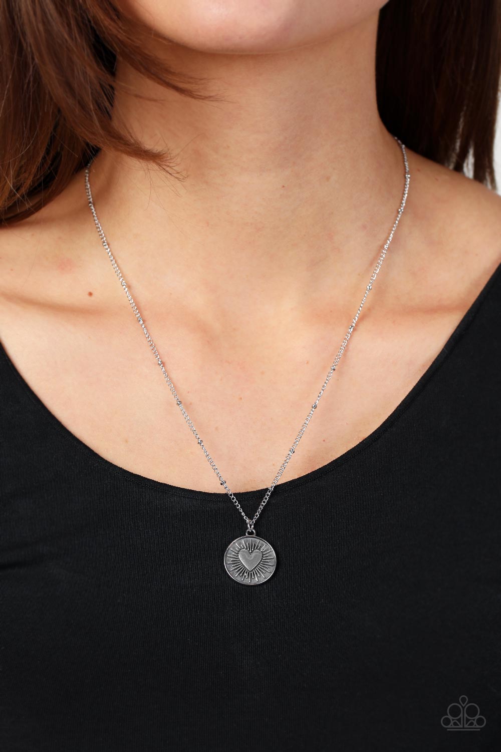 Lovestruck Shimmer - Silver Necklace- Paparazzi Accessories