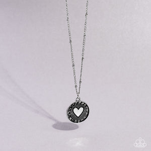 Lovestruck Shimmer - Silver Necklace- Paparazzi Accessories