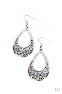 Terrace Trinket - Multicolored Silver Earrings- Paparazzi Accessories