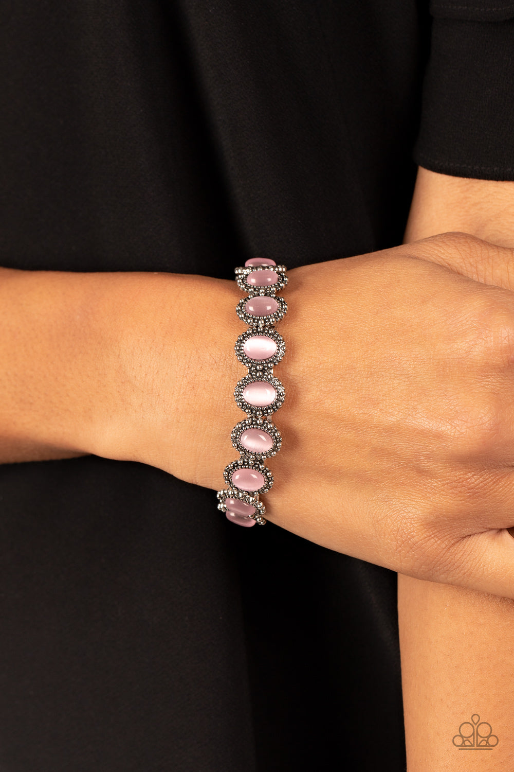 Sweet Oblivion - Pink and Silver Bracelet- Paparazzi Accessories