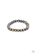 Load image into Gallery viewer, Astro Artistry - Blue and Gunmetal Bracelet- Paparazzi Accessories