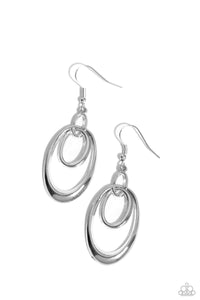 So OVAL-Rated - Silver Earrings- Paparazzi Accessories