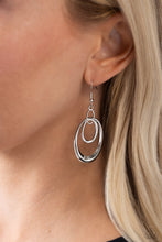 Load image into Gallery viewer, So OVAL-Rated - Silver Earrings- Paparazzi Accessories