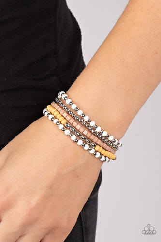 Adventure is Calling - Brown and Silver Bracelet- Paparazzi Accessories