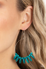 Load image into Gallery viewer, Surf Camp - Blue and Silver Earrings- Paparazzi Accessories
