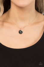 Load image into Gallery viewer, Moon Magic - Black and Gold Necklace- Paparazzi Accessories