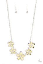 Load image into Gallery viewer, Garden Daydream - Yellow and Silver Necklace- Paparazzi Accessories