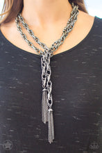 Load image into Gallery viewer, SCARFED For Attention- Gunmetal Necklace- Paparazzi Accessories