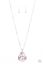 Load image into Gallery viewer, Spun Sparkle - Pink and Silver Necklace- Paparazzi Accessories