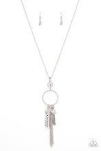 Load image into Gallery viewer, Tastefully Tasseled - White and Silver Necklace- Paparazzi Accessories
