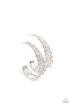 Load image into Gallery viewer, Cold as Ice - Multicolored Silver Earrings- Paparazzi Accessories