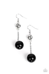 Nautical Nostalgia - Black and Silver Earrings- Paparazzi Accessories