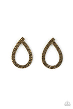 Load image into Gallery viewer, Diva Dust - Brass Earrings- Paparazzi Accessories