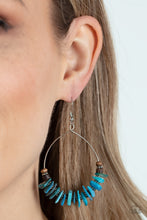 Load image into Gallery viewer, Hawaiian Kiss - Blue and Silver Earrings- Paparazzi Accessories