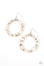 Load image into Gallery viewer, Mineral Mantra - White and Silver Earrings- Paparazzi Accessories