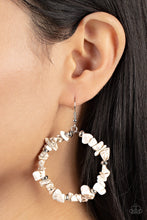 Load image into Gallery viewer, Mineral Mantra - White and Silver Earrings- Paparazzi Accessories