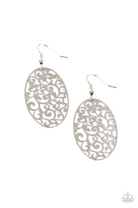 Secret Orchards - Silver Earrings- Paparazzi Accessories