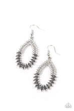 Load image into Gallery viewer, Lucid Luster - White and Silver Earrings- Paparazzi Accessories