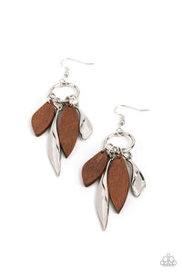 Primal Palette - Brown and Silver Earrings- Paparazzi Accessories
