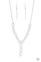 Load image into Gallery viewer, Infinitely Icy - White and Silver Necklace- Paparazzi Accessories