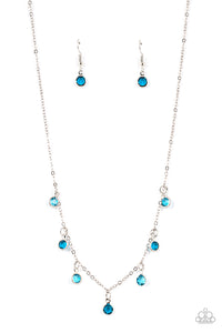 Carefree Charmer - Blue and Silver Necklace- Paparazzi Accessories