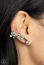 Load image into Gallery viewer, Astral Anthem - White and Silver Earrings- Paparazzi Accessories