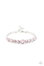 Load image into Gallery viewer, Lusty Luster - Pink and Silver Bracelet- Paparazzi Accessories