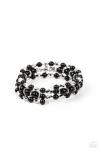 Load image into Gallery viewer, Colorfully Coiled - Black and Silver Bracelet- Paparazzi Accessories