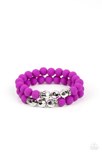 Dip and Dive - Purple and Silver Bracelet- Paparazzi Accessories