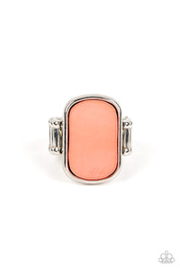 Tidal Tranquility - Orange and Silver Ring- Paparazzi Accessories