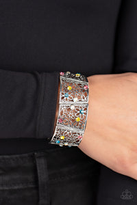 Spring Greetings - Multicolored Silver Bracelet- Paparazzi Accessories