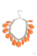Load image into Gallery viewer, Serendipitous Shimmer - Orange and Silver Bracelet- Paparazzi Accessories