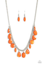Load image into Gallery viewer, Fairytale Fortuity - Orange and Silver Necklace- Paparazzi Accessories