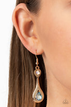 Load image into Gallery viewer, Dazzling Droplets - Multicolored Gold Earrings- Paparazzi Accessories