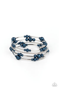 Marina Masterpiece - Blue and Silver Bracelet- Paparazzi Accessories