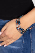 Load image into Gallery viewer, Marina Masterpiece - Blue and Silver Bracelet- Paparazzi Accessories