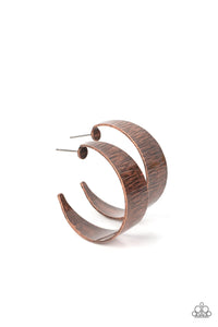 Lecture on Texture - Copper Earrings- Paparazzi Accessories