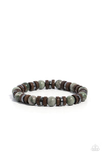 Earthy Empath - Green and Black Bracelet- Paparazzi Accessories