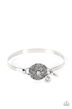 Load image into Gallery viewer, Fleur de Prairie - White and Silver Bracelet- Paparazzi Accessories