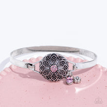 Load image into Gallery viewer, Fleur de Prairie - Pink and Silver Bracelet- Paparazzi Accessories